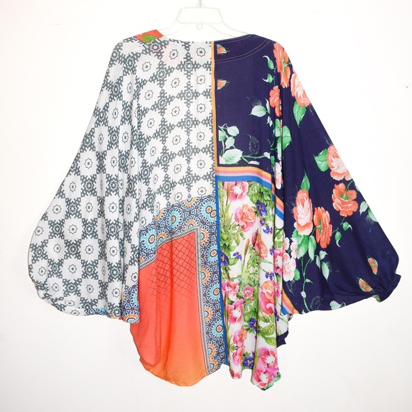 Anthropologie Dylan Floral Cocoon Kimono One Size - Picture 8 of 11